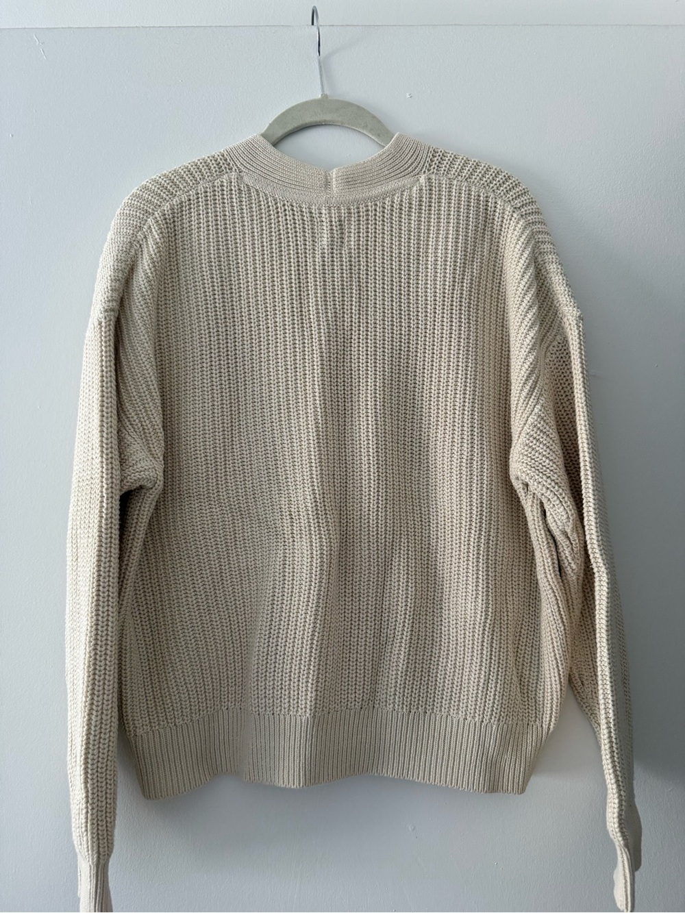 GAP Cream Ribbed Button-Front Cardigan - Picture 4 of 5